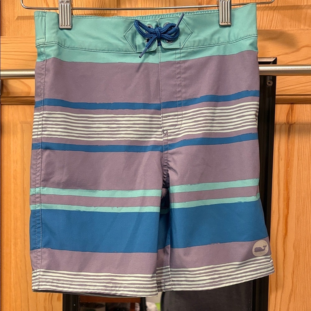 Vineyard Vines Turquoise Swim Trunks Kids  Sz 6